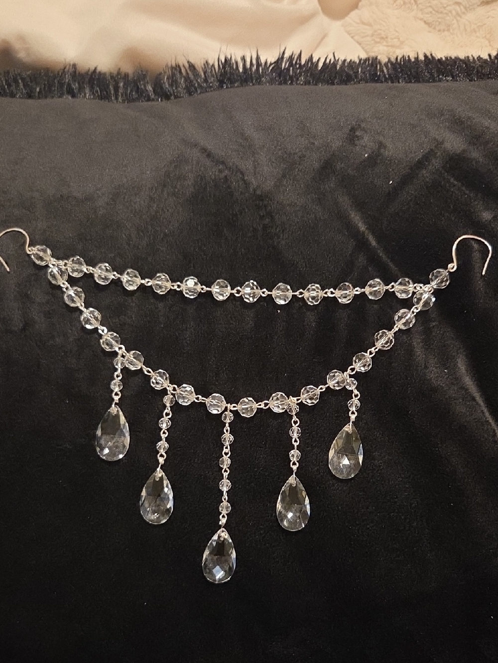 Handmade Crystal Garland Swag - Chandelier Prism Suncatcher with Glass Drops